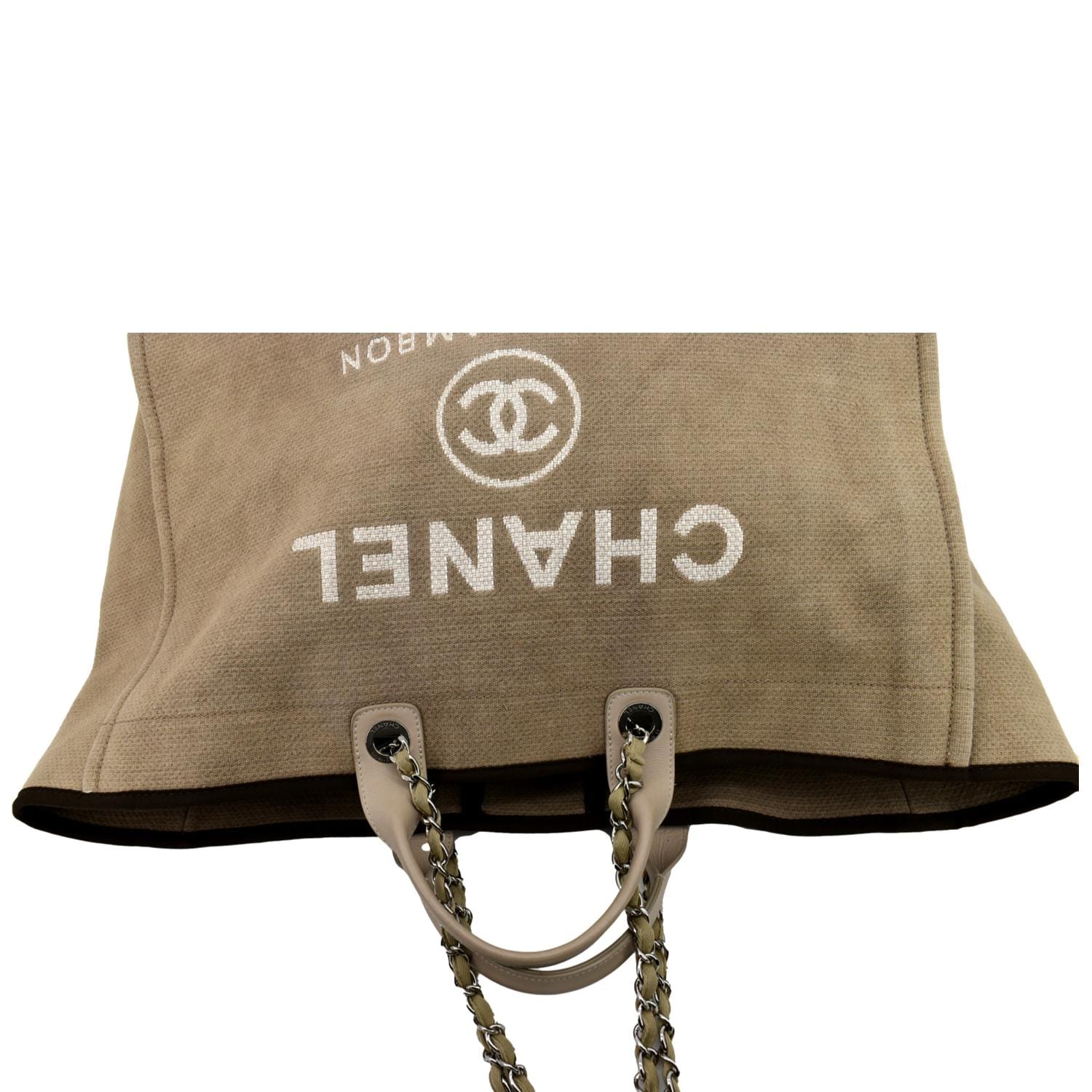 Chanel Deauville Canvas Tote Bag For Sale at 1stDibs