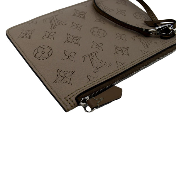 LOUIS VUITTON Girolata Monogram Mahina Wristlet Pochette Galet