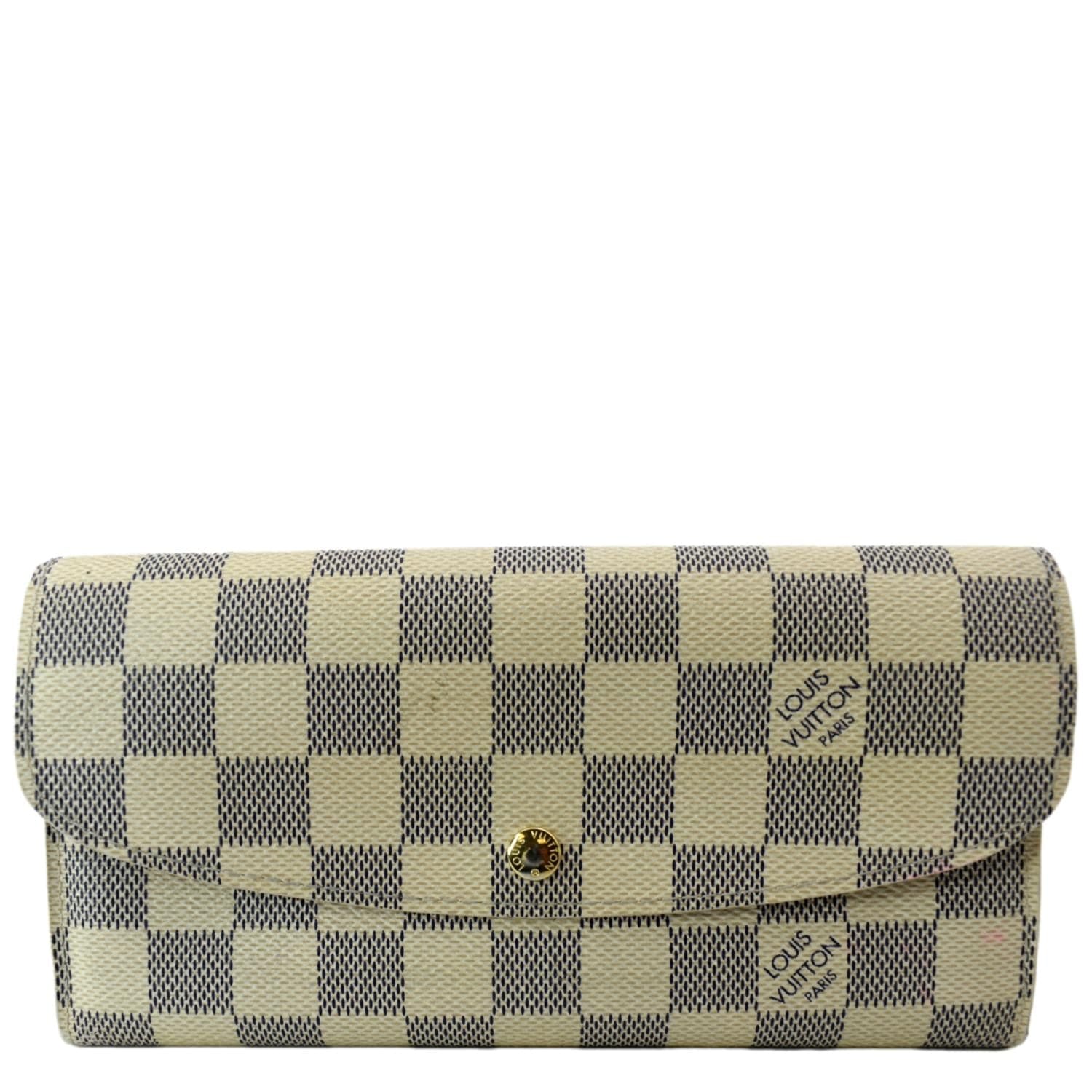 LOUIS VUITTON Emilie Damier Azur Wallet White