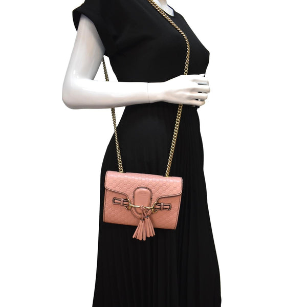 Gucci Emily Mini Micro GG Guccissima Leather Bag - Full View