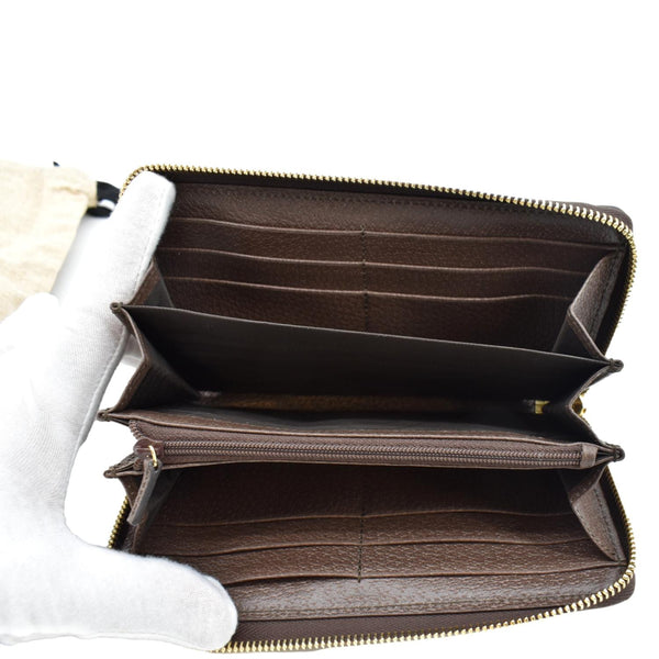 GUCCI Ophidia GG Continental Supreme Canvas Wallet Beige 523153