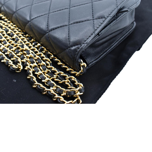 CHANEL CC WOC Calfskin Leather Wallet On Chain Crossbody Bag Black