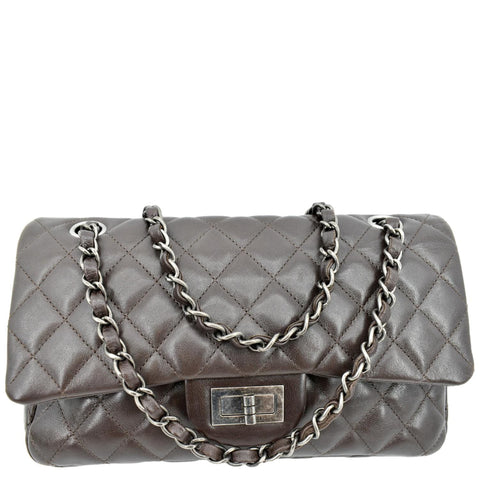 CHANEL Timeless 2.55 Flap Bag Patent Leather Cream Circa 2000