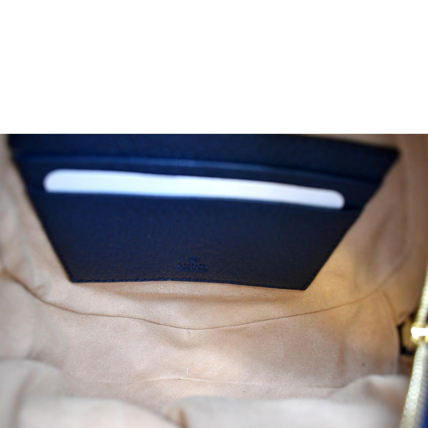GUCCI  Ophidia Mini GG Round Web Monogram Leather Backpack Bag Blue Gucci GG Supreme Monogram Web Mini Ophidia Round Backpack  main image 4