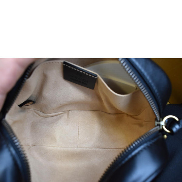 GUCCI GG Marmont Mini Calfskin Matelasse Crossbody Bag Black 634785
