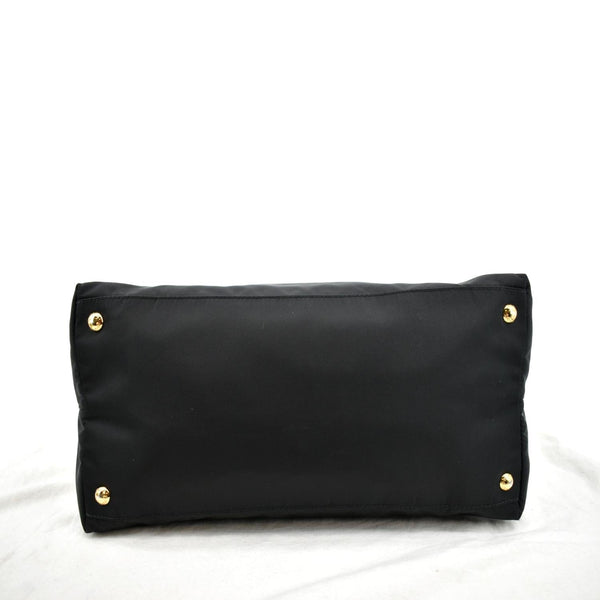 PRADA Tessuto Nylon & Saffiano Leather Tote Bag Black BN2541