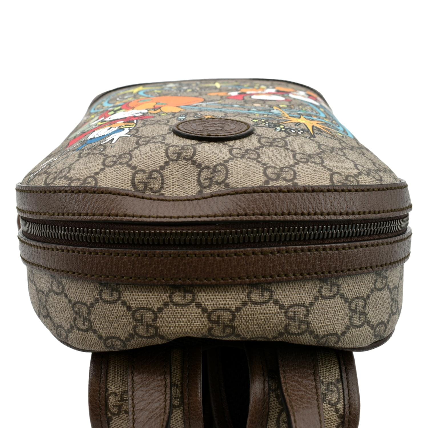 Gucci Donald Duck Disney × Gucci GG Supreme Canvas Leather Backpack Donald Duck Disney x Gucci GG Supreme Backpack Beige Multicolor main image 3