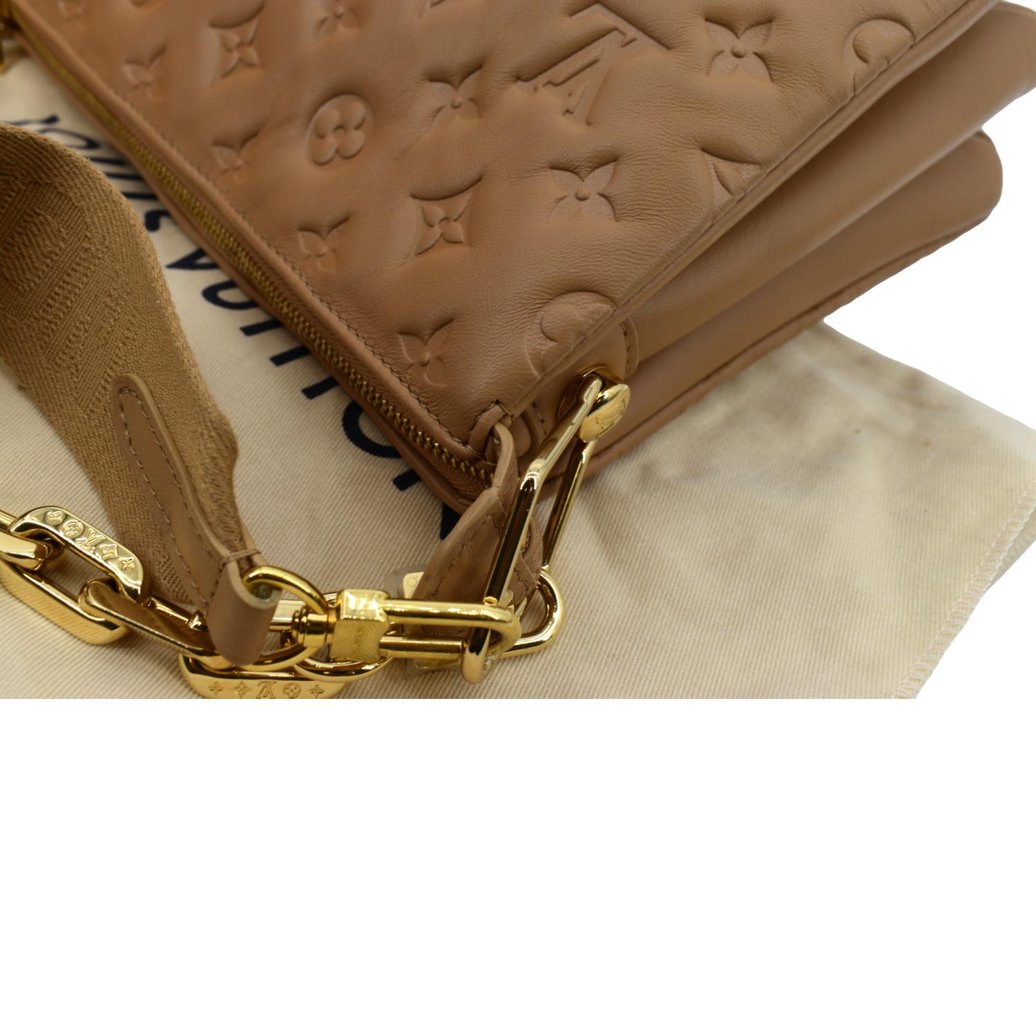 Louis Vuitton Camel Monogram Leather Coussin Pochette Bag