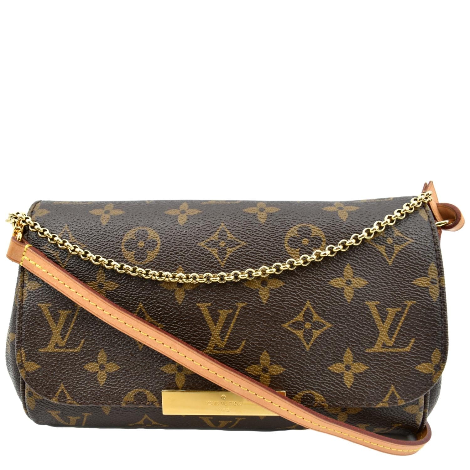 LOUIS VUITTON Favorite PM Monogram Canvas Crossbody Bag Brown