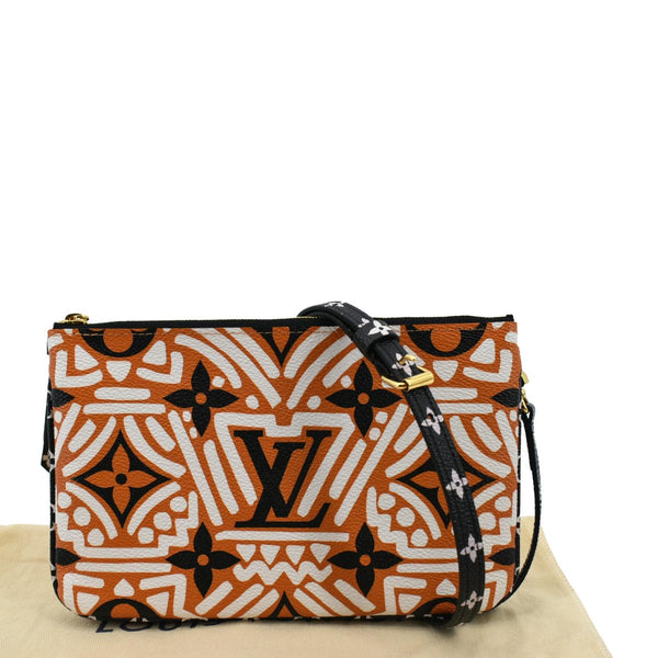 Louis Vuitton Double Zip Pochette Crafty Monogram Bag - Back
