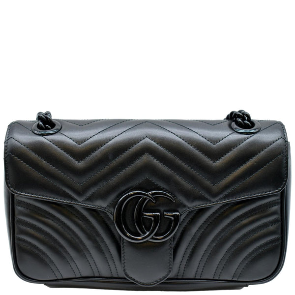 Gucci GG Marmont Small Matelasse Chevron Leather Bag - Product