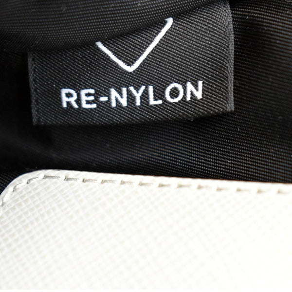 PRADA Re-Nylon Saffiano Leather Smartphone Case Shoulder Bag White