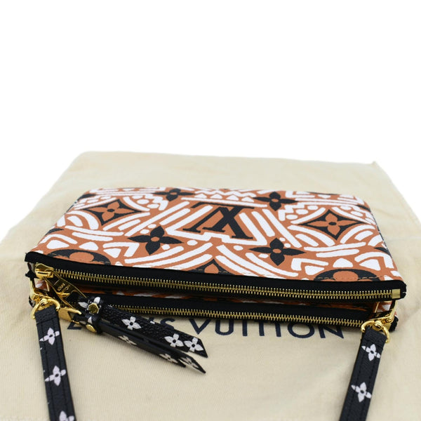 Louis Vuitton Double Zip Pochette Crafty Monogram Bag - Top