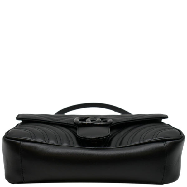 Gucci GG Marmont Small Matelasse Chevron Leather Bag - Bottom