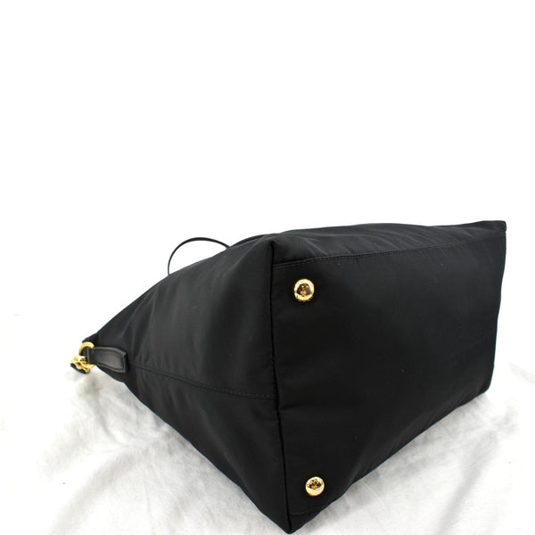 PRADA Tessuto Nylon & Saffiano Leather Tote Bag Black BN2541