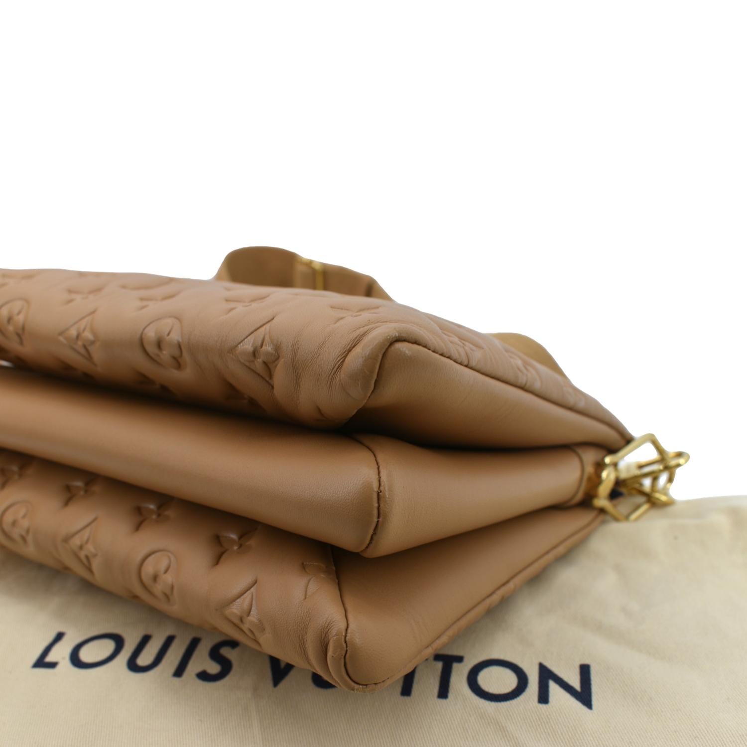 LOUIS VUITTON Coussin PM Monogram Embossed Shoulder Bag Camel - 15% OF