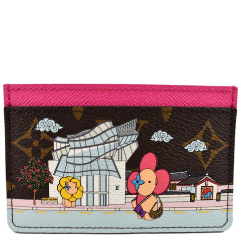 LOUIS VUITTON Monogram Canvas Animation Card Holder Brown