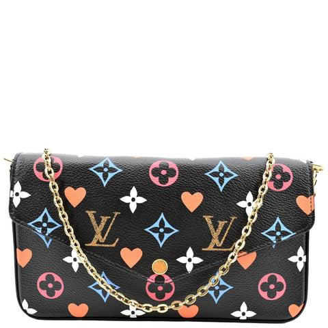 LOUIS VUITTON Pochette Felicie Game On Canvas Crossbody Bag Multicolor