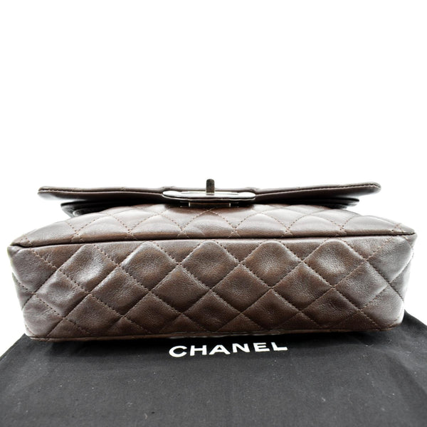 CHANEL Reissue Double Flap Leather Shoulder Bag Brown