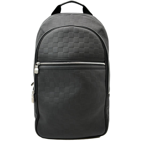 LOUIS VUITTON Michael Damier Infini Leather Backpack Bag Black