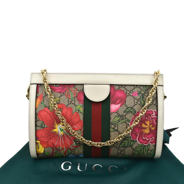 Gucci Frame Ophidia Flora GG Supreme Canvas Shoulder Bag - Back