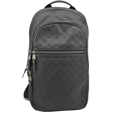 LOUIS VUITTON Michael Damier Infini Leather Backpack Bag Black