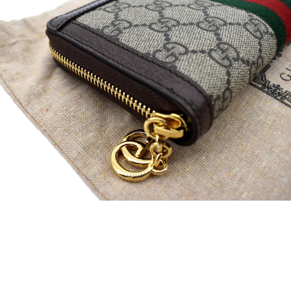 GUCCI Ophidia GG Continental Supreme Canvas Wallet Beige 523153
