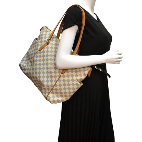 Louis Vuitton Totally GM Damier Azur Shoulder Bag White - Full View
