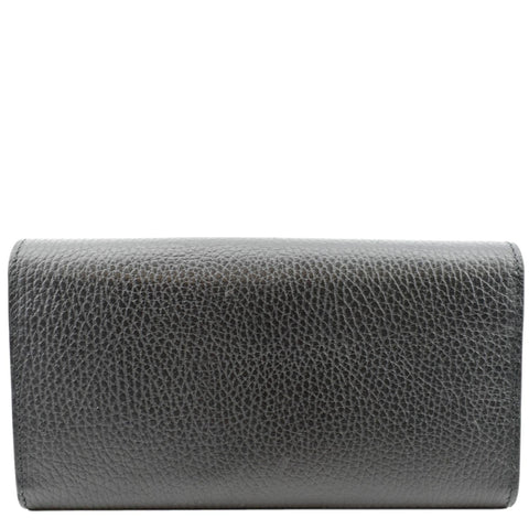 GUCCI GG Interlocking Continental Leather Wallet Black 598166