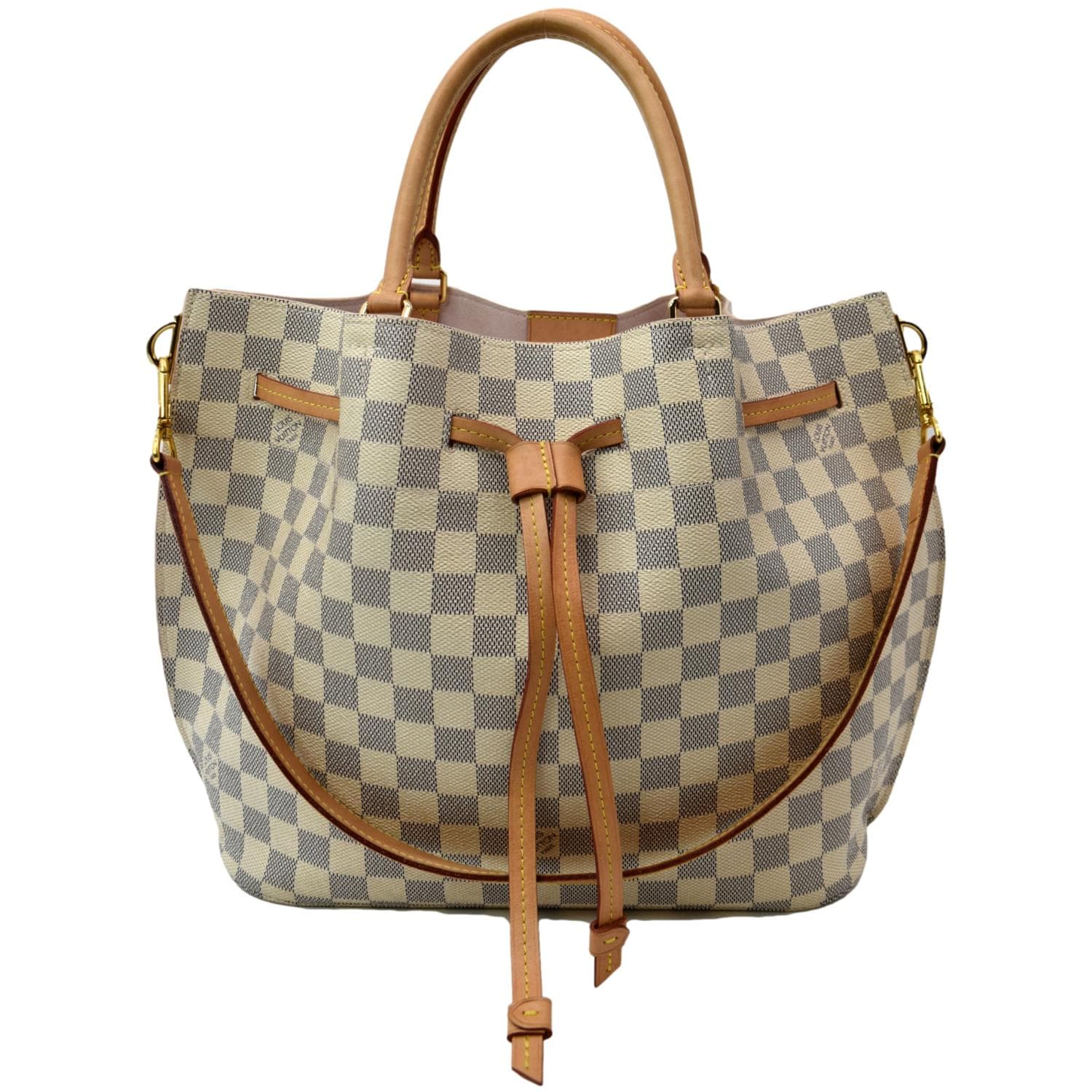 LOUIS VUITTON Girolata Damier Azur Shoulder Bag White - Hot Deals