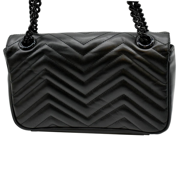 Gucci GG Marmont Small Matelasse Chevron Leather Bag - Back