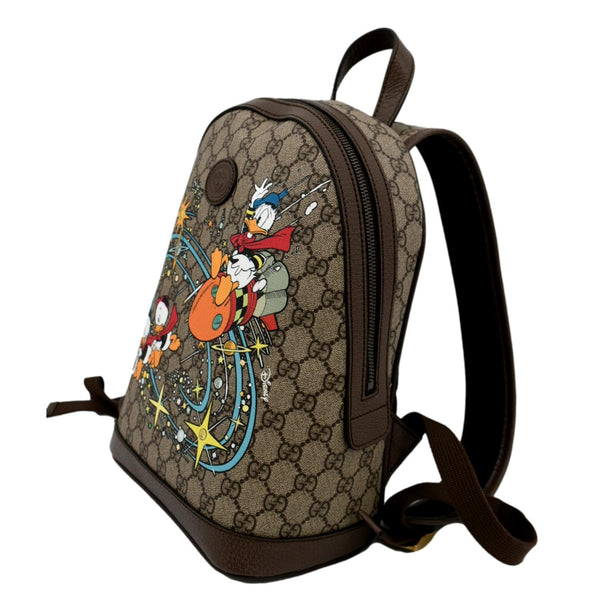 GUCCI Disney Donald Duck GG Supreme Canvas Backpack Beige 552884