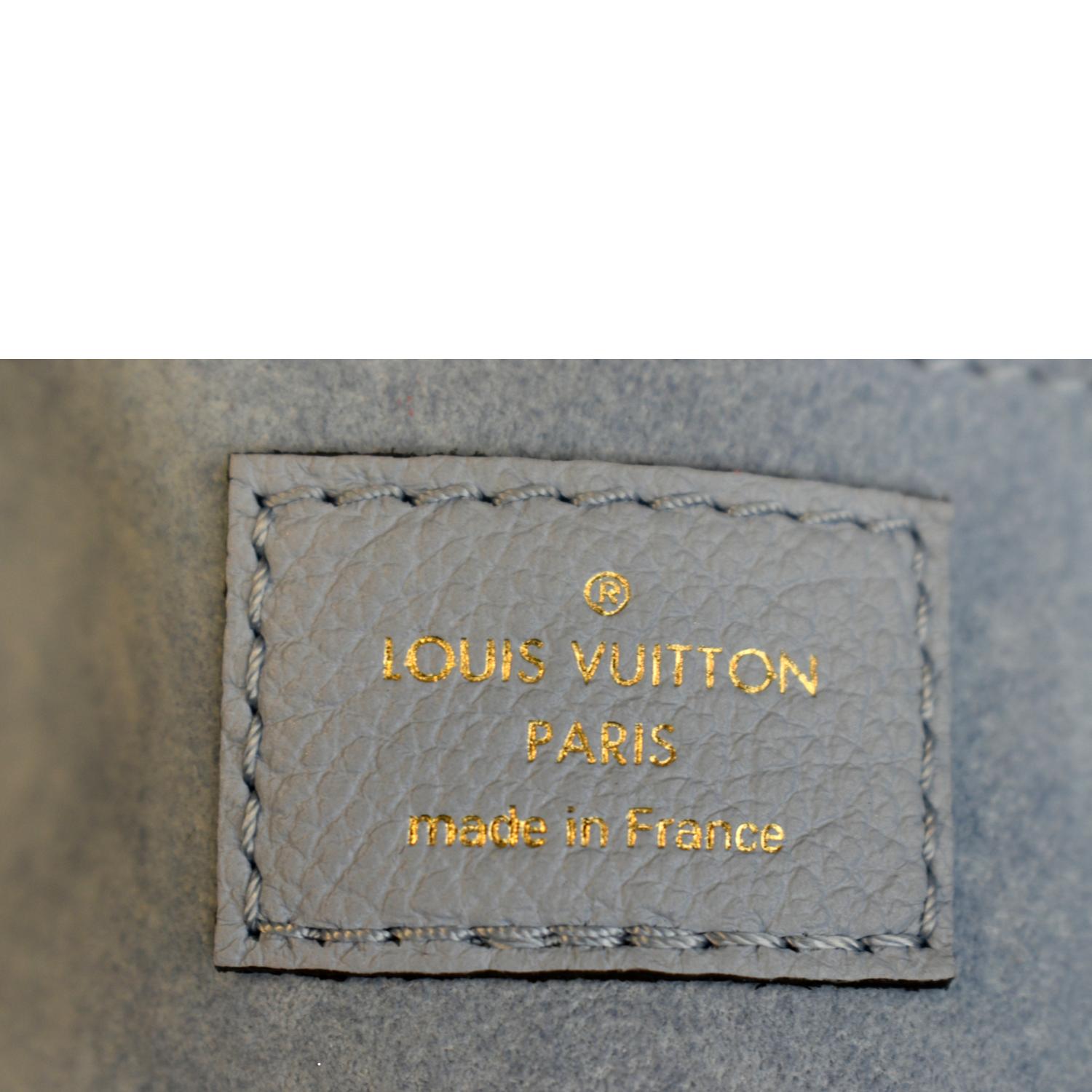 LOUIS VUITTON Lockme Tender Grained Calfskin Leather Shoulder Bag Grei