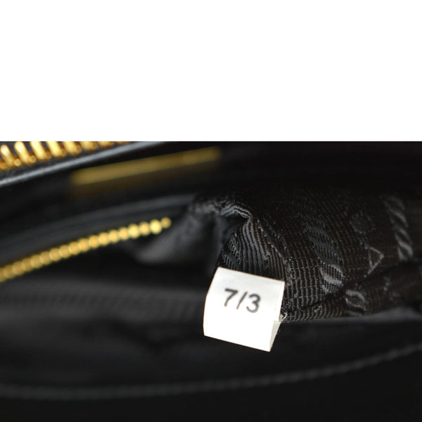 PRADA Saffiano Double-Zip Leather Tote Shoulder Bag Black
