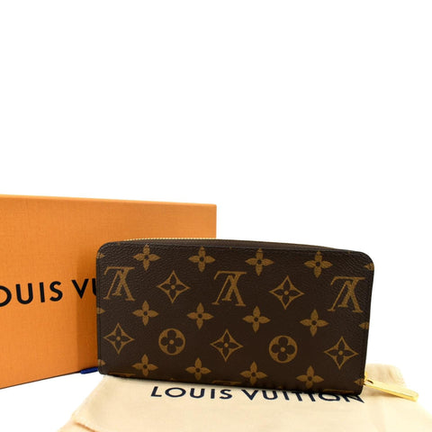 LOUIS VUITTON Monogram Canvas Zippy Wallet Brown