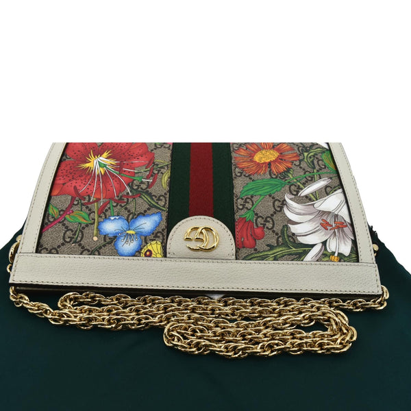Gucci Frame Ophidia Flora GG Supreme Canvas Shoulder Bag - Top