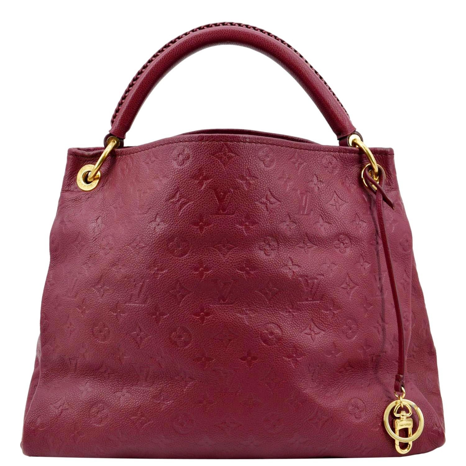LOUIS VUITTON Artsy MM Empreinte Leather Hobo Bag Plum