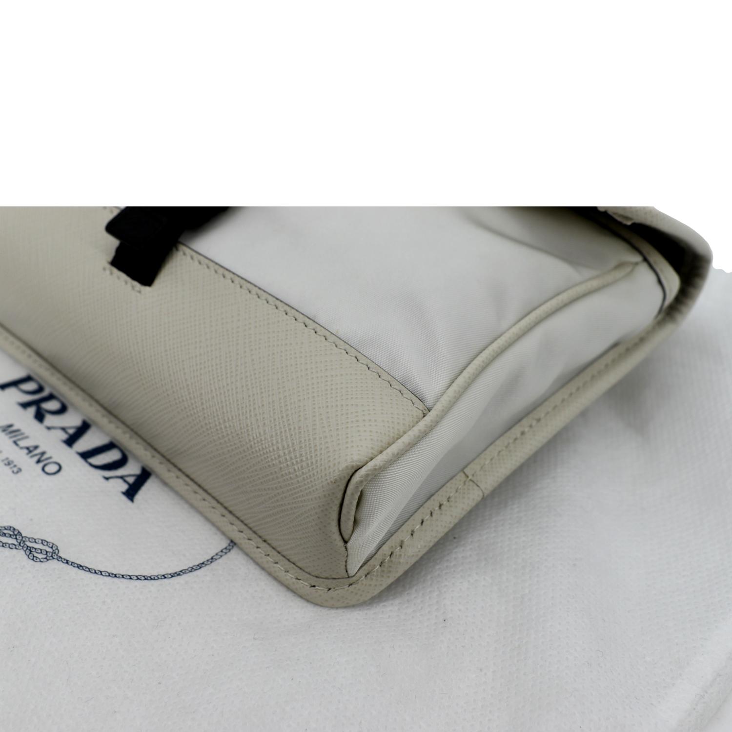 Navy Re-nylon And Saffiano Leather Smartphone Case