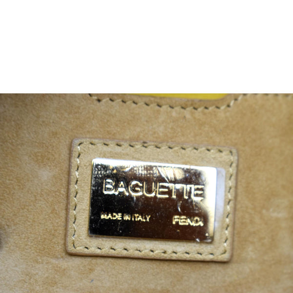Fendi Convertable Baguette Leather Crossbody Bag Yellow - Monogram