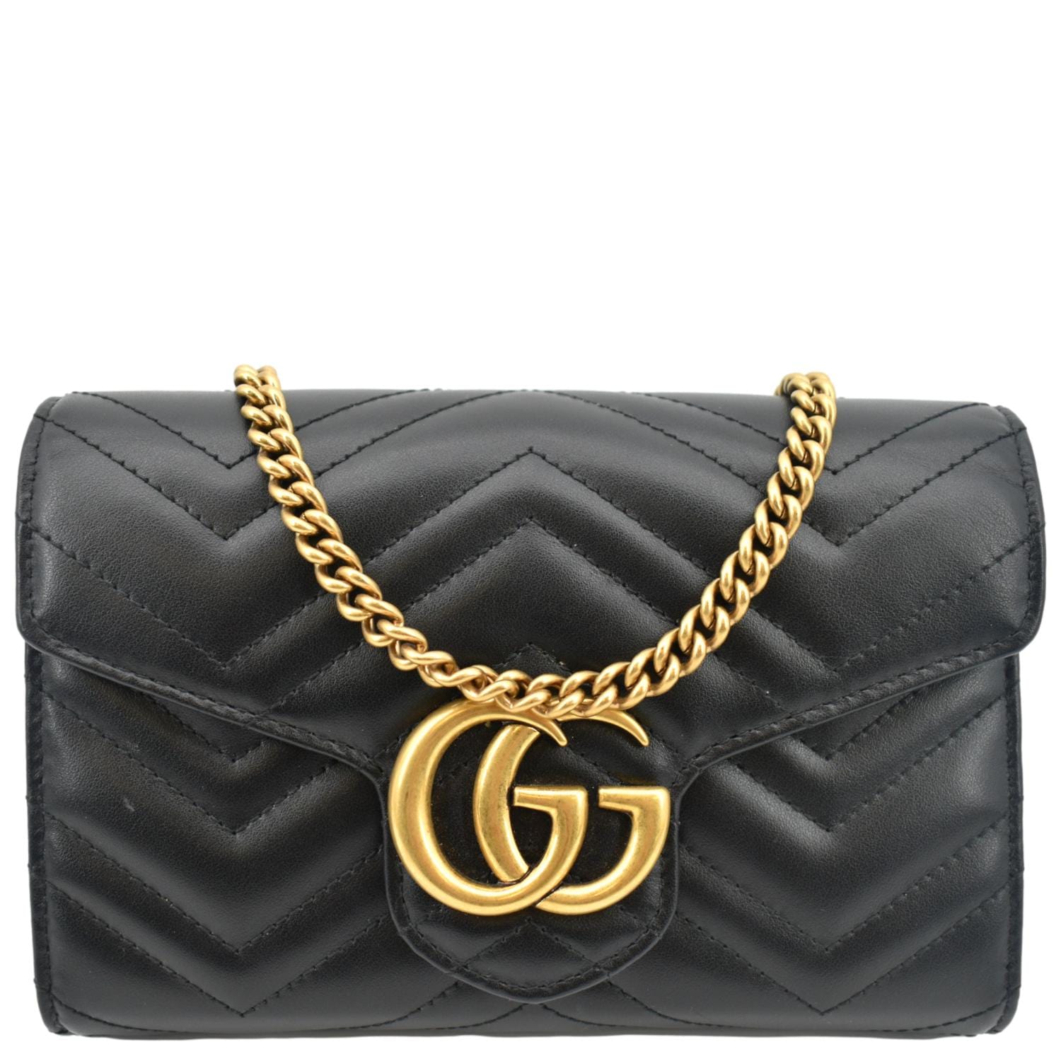 Gucci GG Marmont Mini Matelasse Leather Crossbody Bag - Front