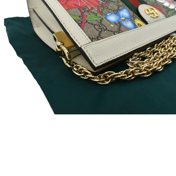 Gucci Frame Ophidia Flora GG Supreme Canvas Shoulder Bag - Right Side