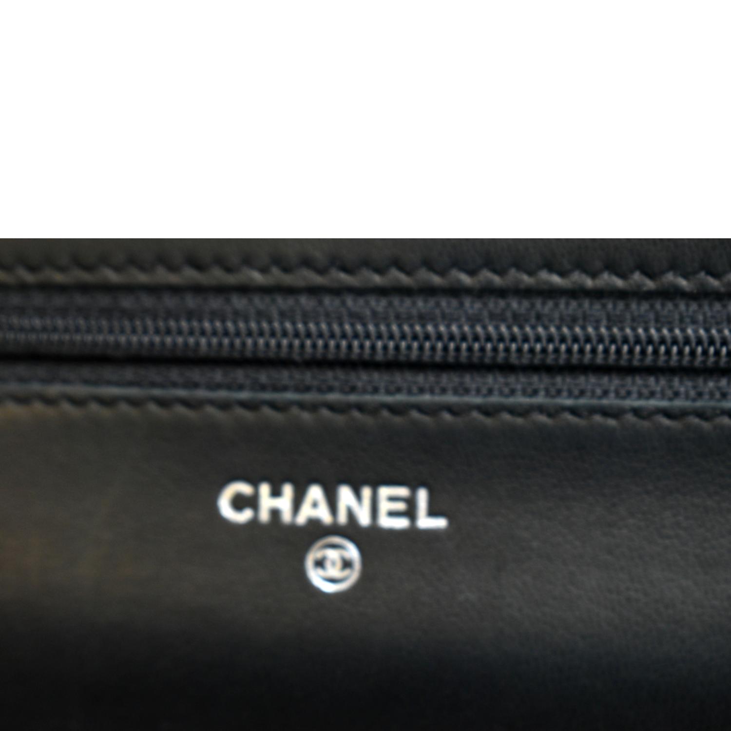 authentic chanel wallet on chain black