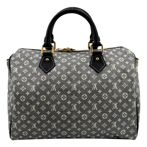 LOUIS VUITTON Speedy 30 Monogram Idylle Satchel Bag Fusain
