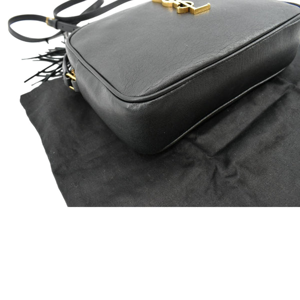 YVES SAINT LAURENT Leather Camera Crossbody Bag Black