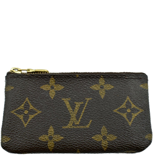 Louis Vuitton Key Coin Pouch Monogram Canvas Brown - Front