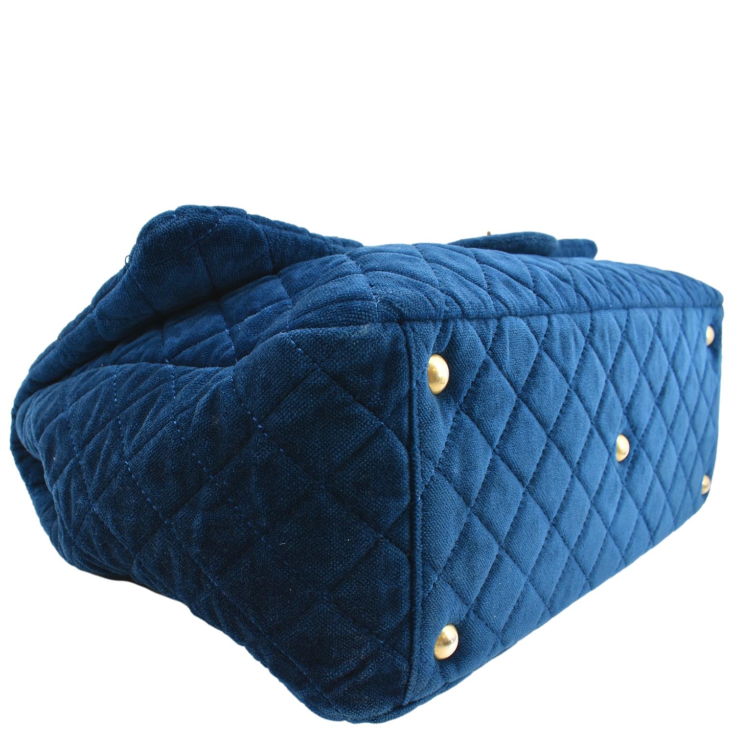 CHANEL 2way Shoulder Bag chain A93731 Calfskin Blue Used Women GHW CC Coco
