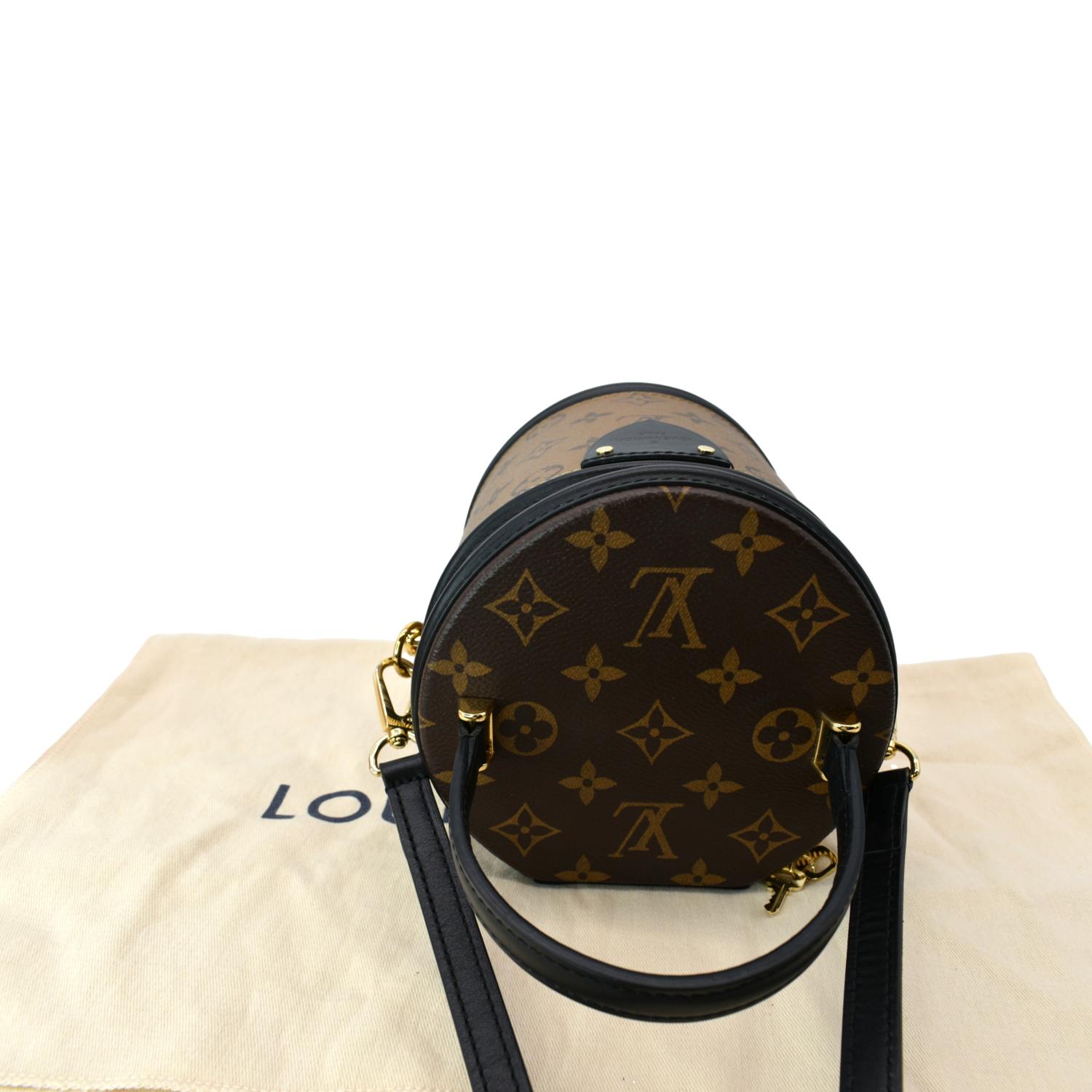 LOUIS VUITTON Cannes Reverse Monogram Canvas Satchel Bag Brown