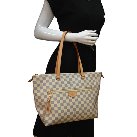 LOUIS VUITTON Iena MM Damier Azur Shoulder Bag White
