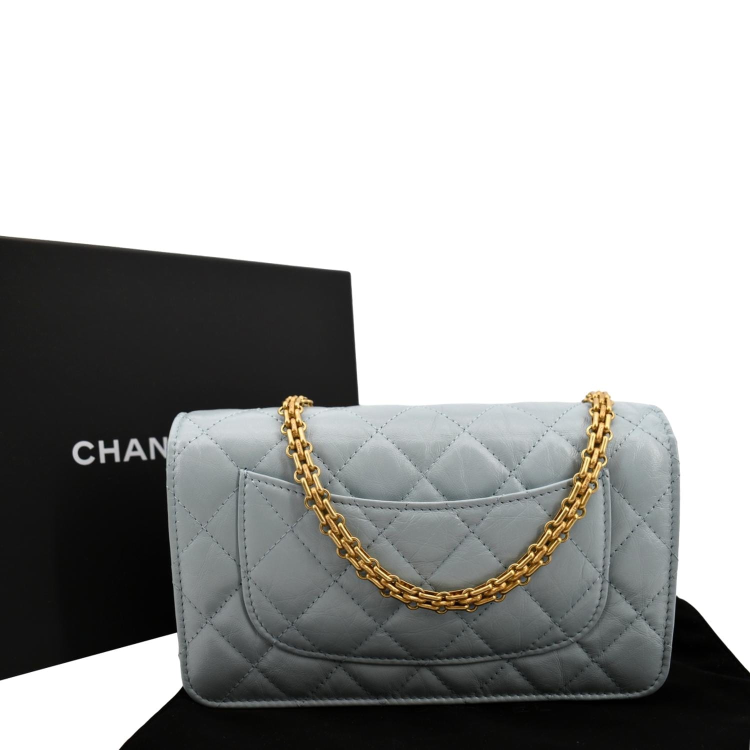 Chanel Pre-owned Mini 2.55 Reissue graphic-print Shoulder Bag - Black