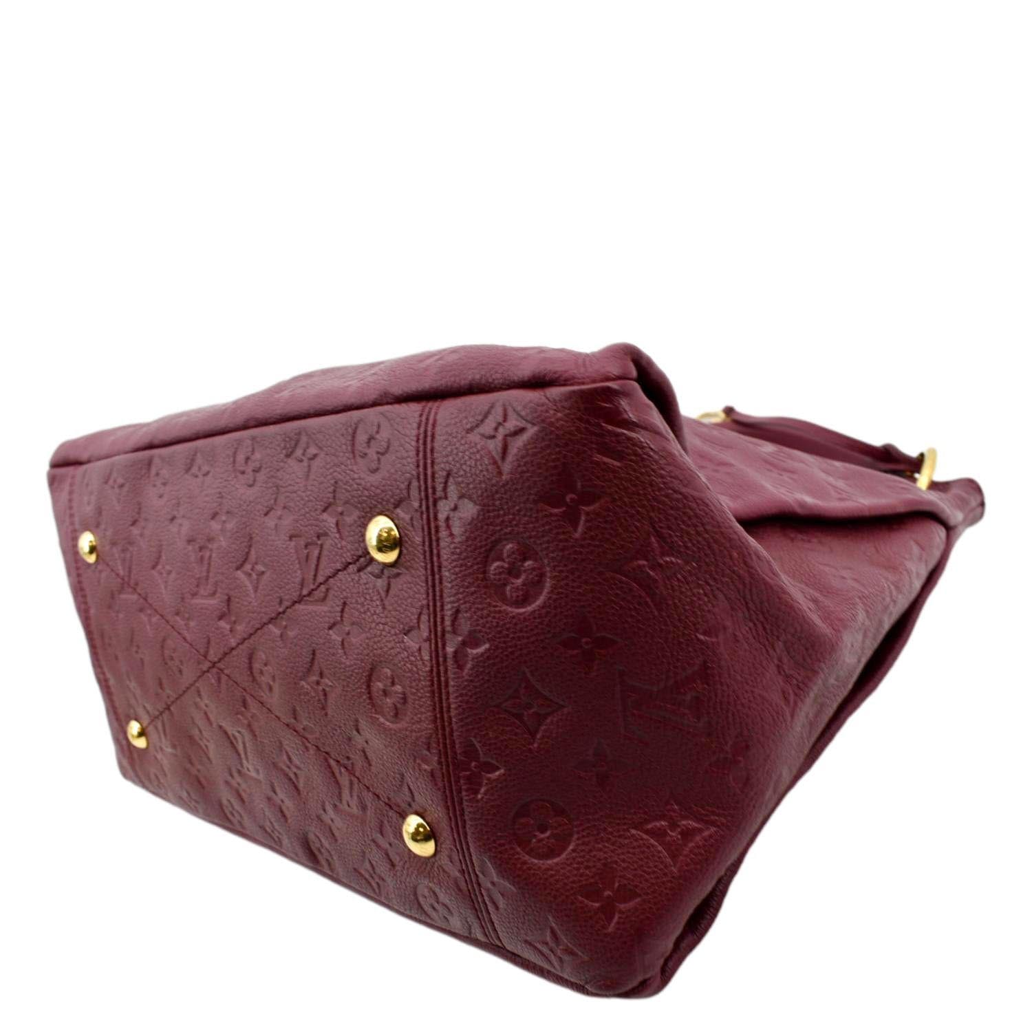 Louis Vuitton Artsy MM Empreinte Leather Hobo Bag Red